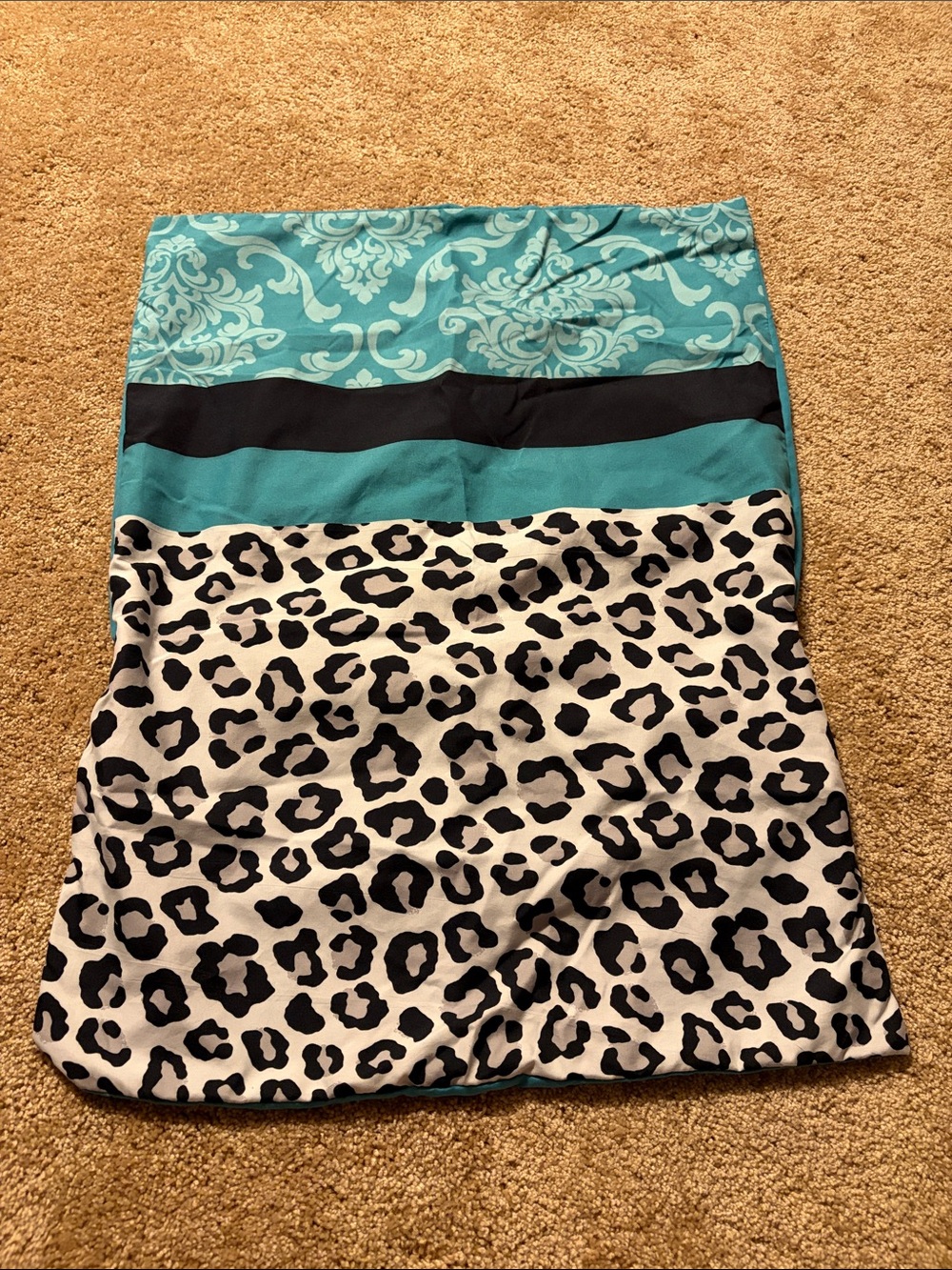 Teal & Leopard Print Pillow Shams (Set Of 2)